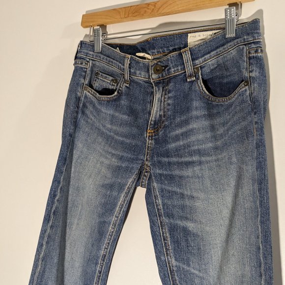 Rag & Bone The Dre Faded Rolled Jeans Size 26 - Picture 3 of 9